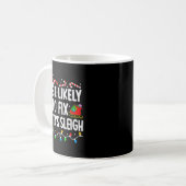 Most Likely To Fix Santa Sleigh Family Matching Ch Kaffeetasse (Vorderseite Links)