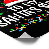 Most Likely To Fix Santa Sleigh Funny Xmas Family Poster (Ecke)