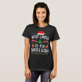 Most Likely To Fix Santa Sleigh Xmas Family Matchi T-Shirt (Vorne ganz)