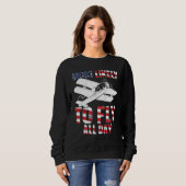Most likely to fly all day Airplane Pilot Aviation Sweatshirt (Vorne ganz)