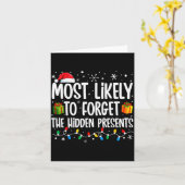 Most Likely To Forget The Hidden Family Christmas  Karte (Gelbe Blume)