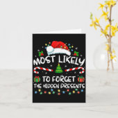 Most Likely To Forget The Hidden Family Christmas  Karte (Gelbe Blume)