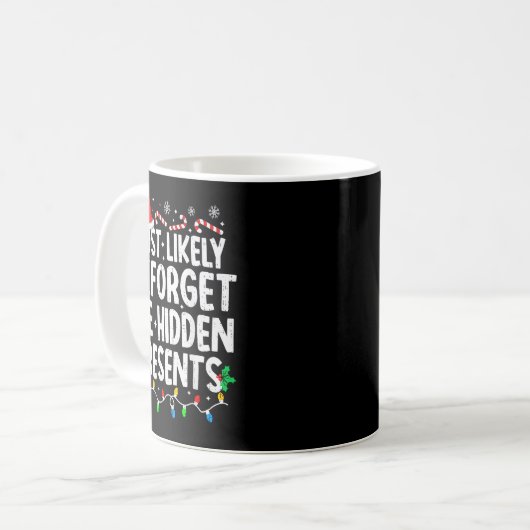 Most Likely To Forget The Hidden Matching Christma Kaffeetasse (Vorderseite Links)