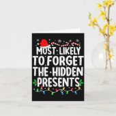 Most Likely To Forget The Hidden Matching Christma Karte (Gelbe Blume)