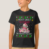 Most Likely To Forget The Hidden Raccoon Christmas T-Shirt (Vorderseite)