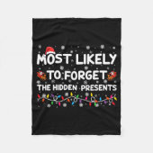 Most Likely To Forget The Hidden Xmas Baby Fleecedecke (Vorderseite)