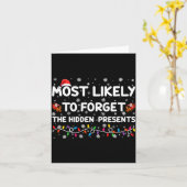 Most Likely To Forget The Hidden Xmas Karte (Gelbe Blume)