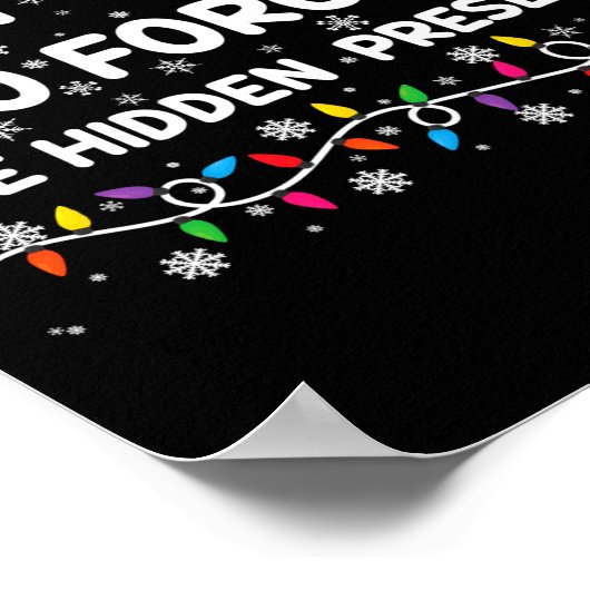Most Likely To Forget The Hidden Xmas  Poster (Ecke)