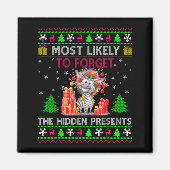 Most Likely To Forget The Hidden Zebra Christmas  Magnet (Vorne)