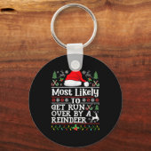 Most Likely To Get Run Over By A Reindeer - Family Schlüsselanhänger (Vorderseite)