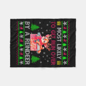 Most Likely To Get Run Over By A Reindeer Matching Fleecedecke (Vorderseite (Horizontal))