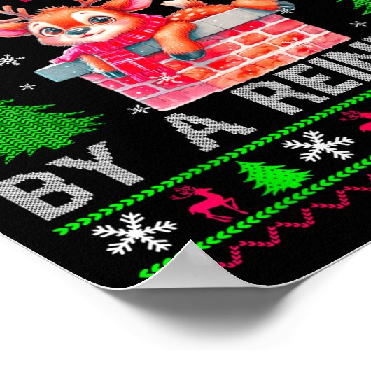 Most Likely To Get Run Over By A Reindeer Matching Poster (Ecke)