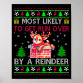 Most Likely To Get Run Over By A Reindeer Matching Poster (Vorne)