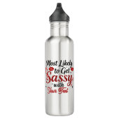 Most Likely to Get Sassy Personalized Edelstahlflasche (Rechts)