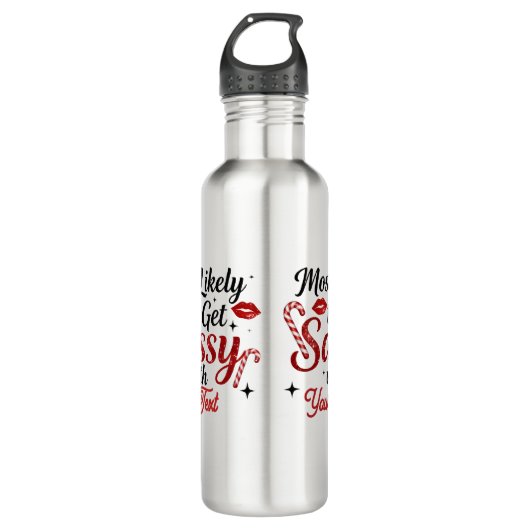 Most Likely to Get Sassy Personalized Edelstahlflasche (Vorderseite)