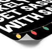 Most Likely To Get Sy With Santa Christmas Funny X Poster (Ecke)