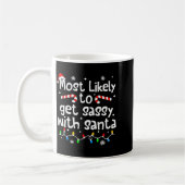 Most Likely To Get Sy With Santa Funny Christmas M Kaffeetasse (Links)