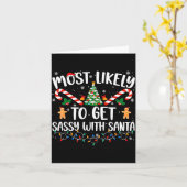 Most Likely To Get Sy With Santa Funny Family Chri Karte (Gelbe Blume)