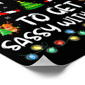 Most Likely To Get Sy With Santa Funny Family Chri Poster (Ecke)