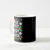 Most Likely To Get Sy With Santa Shirt Family Chri Kaffeetasse (Vorderseite Links)
