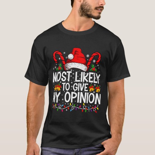 Most Likely To Give My Onion Funny Christmas T-Shirt (Vorderseite)