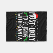 Most Likely To Go Fishing With Santa Fishing Fun C Fleecedecke (Vorderseite (Horizontal))