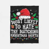 Most Likely To Hate Matching Christmas Fun Family  Fleecedecke (Vorderseite)
