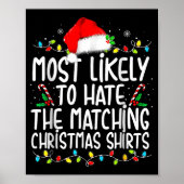 Most Likely To Hate Matching Christmas Poster (Vorne)