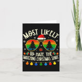 Most Likely To Hate The Matching Christmas Shirt F Karte (Vorderseite)