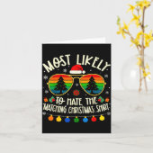 Most Likely To Hate The Matching Christmas Shirt F Karte (Gelbe Blume)