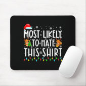 Most Likely To Hate This Shirt Christmas Mousepad (Mit Mouse)