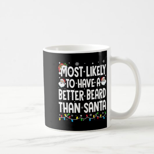 Most Likely To Have A Better Beard Than Santa Chri Kaffeetasse (Rechts)