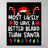 Most Likely To Have A Better Beard Than Santa Fami Poster (Vorne)
