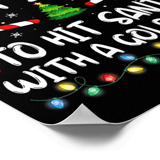 Most Likely To Hit Santa With A Golf Ball Christma Poster (Ecke)