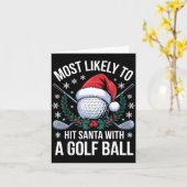 Most Likely To Hit Santa With A Golf Ball Funny Go Karte (Gelbe Blume)