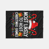 Most Likely To Host Christmas Games Family Fleecedecke (Vorderseite (Horizontal))