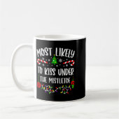 Most Likely To Kiss Under Mistletoe Funny Family C Kaffeetasse (Links)