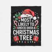 Most Likely To Knock Over The Christmas Tree Famil Fleecedecke (Vorderseite)