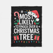 Most Likely To Knock Over The Christmas Tree Famil Fleecedecke (Vorderseite)
