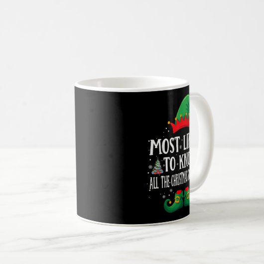Most Likely To Know The Xmas Song Matching Christm Kaffeetasse (VorderseiteRechts)