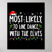 Most Likely To Line Dance With Elves Christmas Dan Poster (Vorne)