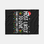 Most Likely To Love Family Matching S Christmas Fu Fleecedecke (Vorderseite (Horizontal))
