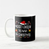 Most Likely To Nap On Christmas Family Funny Match Kaffeetasse (Links)