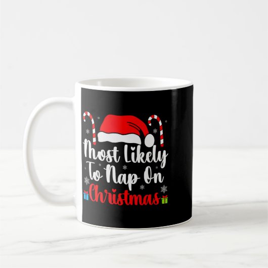 Most Likely To Nap On Christmas Family Funny Match Kaffeetasse (Links)