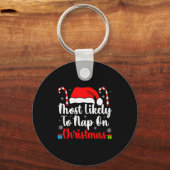 Most Likely To Nap On Christmas Family Funny Match Schlüsselanhänger (Vorderseite)