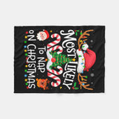 Most Likely To Nap On Christmas Family Matching Ch Fleecedecke (Vorderseite (Horizontal))