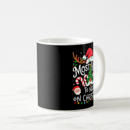 Most Likely To Nap On Christmas Family Matching Ch Kaffeetasse (VorderseiteRechts)
