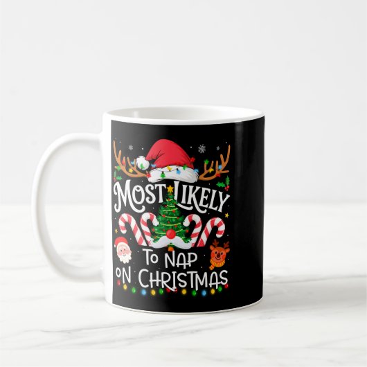 Most Likely To Nap On Christmas Family Matching Ch Kaffeetasse (Links)