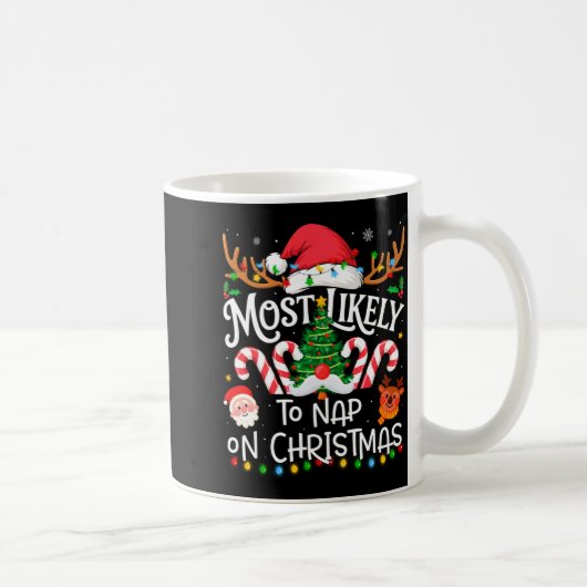 Most Likely To Nap On Christmas Family Matching Ch Kaffeetasse (Rechts)