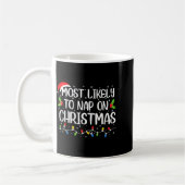 Most Likely To Nap On Christmas Funny Family Match Kaffeetasse (Links)